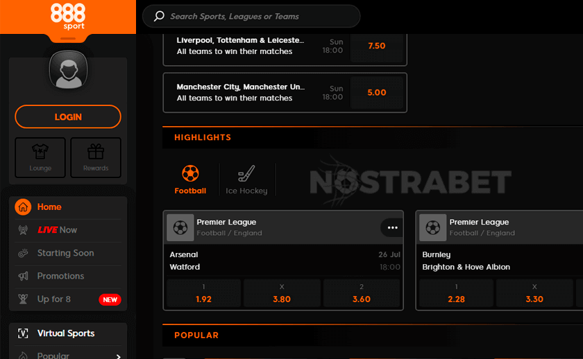 888sport website design