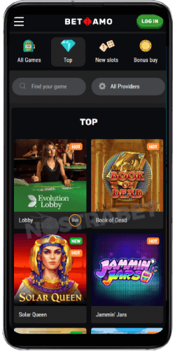 Betamo Casino Mobile Version