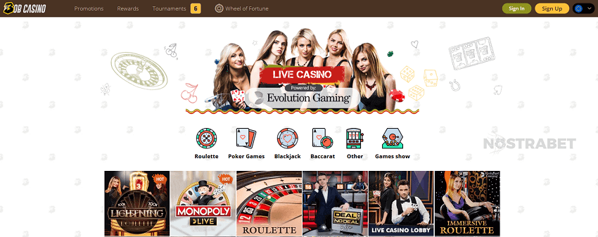 Bob live casino
