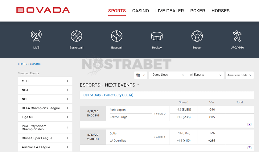 Bovada eSports Betting