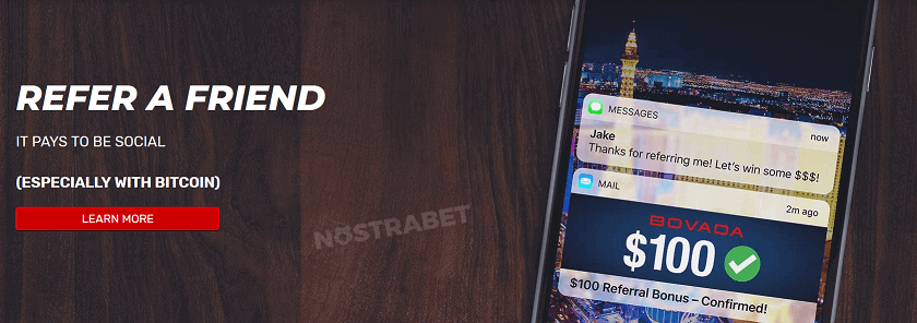 Bovada refer a friend promo