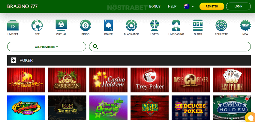 Brazino777 Casino Design