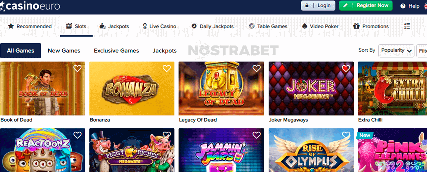 CasinoEuro casino games