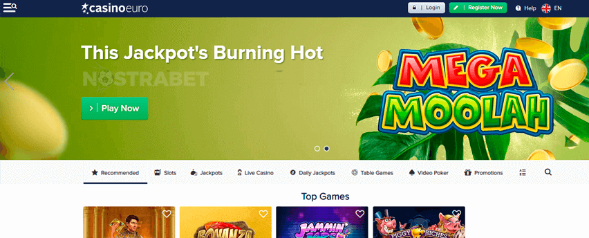 CasinoEuro casino homepage