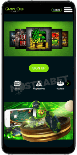 Gaming Club mobile casino