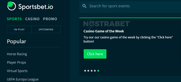 Sportsbet homepage