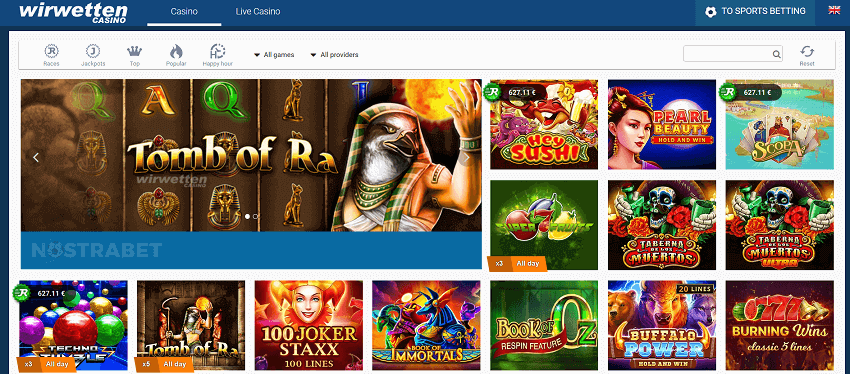 Wirwetten casino games