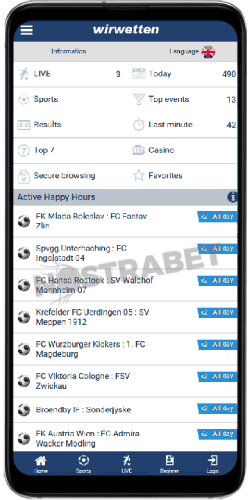 WirWetten mobile app